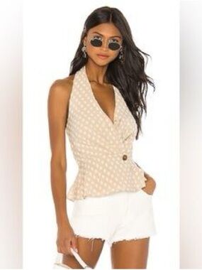 Revolve x House of Harlow Polka Dot Halter Top